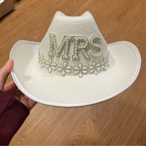 MRS White Bridal Cowboy Hat *Purchased from Etsy*